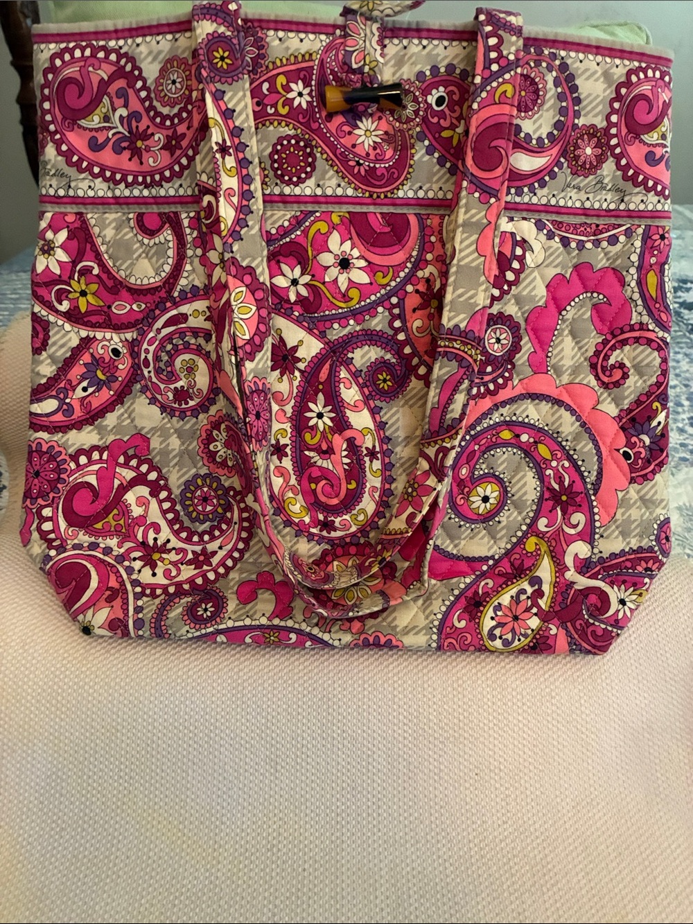 NWOT Vera Bradley retired “Very Berry” Quilted Paisley pattern Tote Bag
